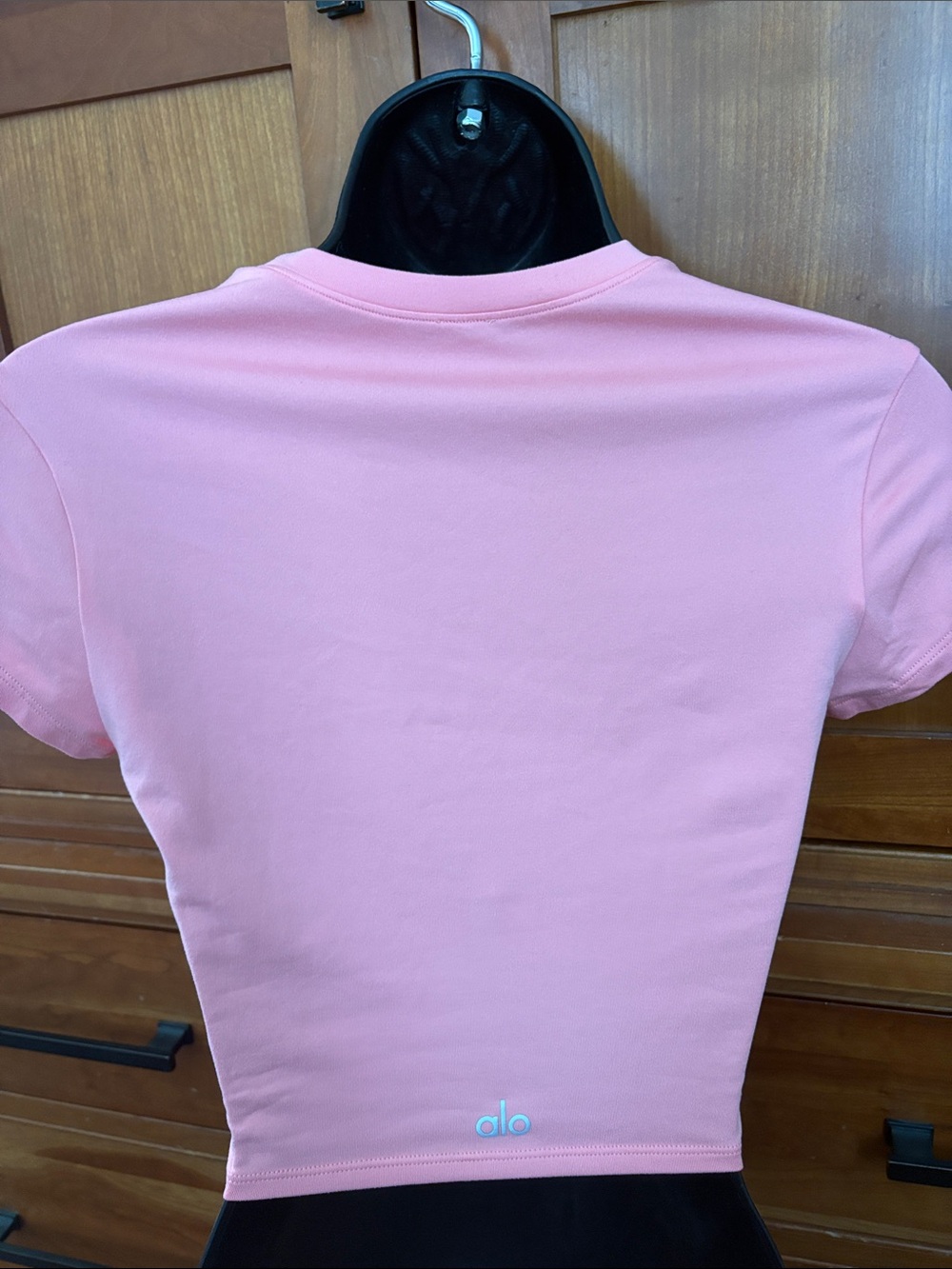 ALO Yoga Pink Short-Sleeve Crop Top